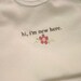 Long-Sleeved Hi, I'm New Here w/Flower Baby Bodysuit (sizes newborn to 24 months)