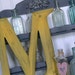 French Country Upcycled Wall Letter M in Sunflower Yellow