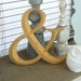Ampersand Wall Decor in Mustard Yellow French Country Chic