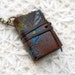 RESERVED The Rider No.2 - Antique Leather Wearable Mini Journal with Tea Stained Pages