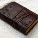 Contemplation - Weathered Rich Burgundy Leather Journal with 300gsm Rustic Tea Stained Pages