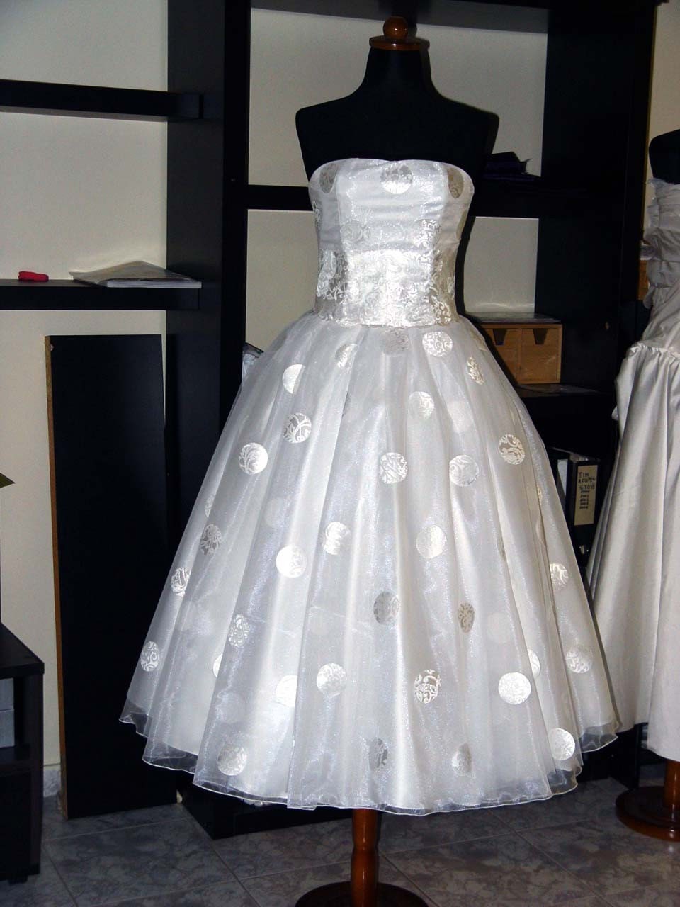 Reserved For Amanda Polka Dot Wedding Dress 2122