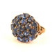 Reserved for Sue Vintage Blue Rhinestone Ring Prong Set