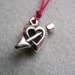 Valentine's Day Heart and Arrow Charm Necklace Sterling Silver Etsy Finds FREE SHIPPING in US