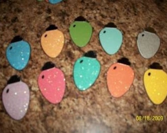 Christmas light die cuts- set of 10