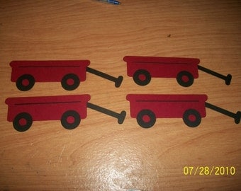 Wagon die cuts- set of 4