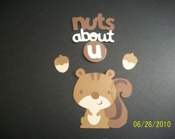 Squirrel, acorns and nuts about you diecuts