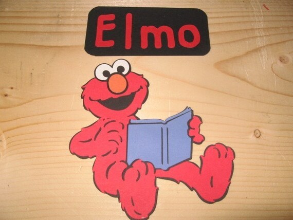 Sesame Street 5 inch Elmo reading a book diecut and