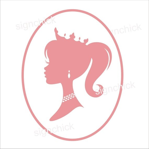 Princess Wall Decal Portrait of Princess vinyl wall decal
