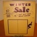 VINTAGE SALE SIGN Winter /Sale / cardboard / store sign / grocery / department store / holiday sign / 1940s / advertisement