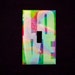 LOVE Light Switchplate Cover Bright Colored Background Switch Plate