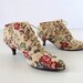 Granny Boots / vintage 1980s Tapestry Boots / Size 7