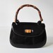 Reserved 1960s Handbag / 60s Handbag / Black with Bamboo / Completely chic