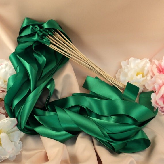 Instead of Rice Jumbo Ribbon Streamer Sticks..PACK OF 50...You choose the Ribbon Color..shown in emerald green