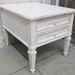 Shabby White Vintage Nightstand / End Table - Chic NS1204