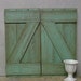 Shabby Reclaimed Wood Aqua Painted Farmhouse Shutters - Chic SH601