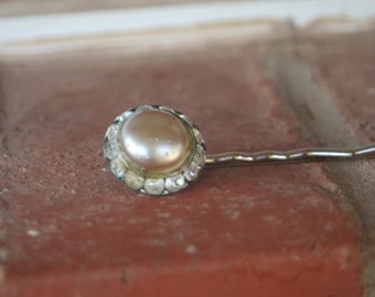 H39 Pearl Diamond Rhinestone Vintage Hair Pin