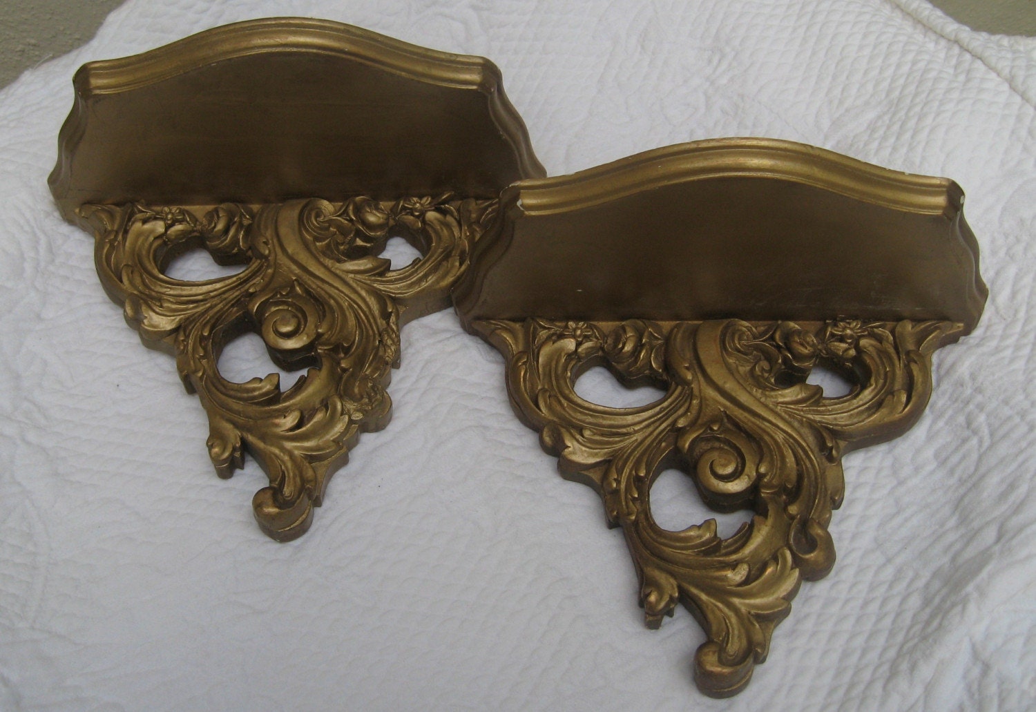 Wall Sconces Pair Shelves French Style Decorative Home Decor on Wooden Wall Sconce Shelf Decorating id=91654