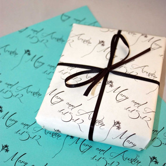 Items similar to Personalized Wrapping Paper 20 sheets on Etsy