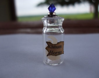 Gothic Witch Khnum Horns spell bottle dollhouse miniature Halloween