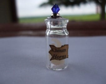 Gothic Witch Khnum Horns spell bottle dollhouse miniature Halloween