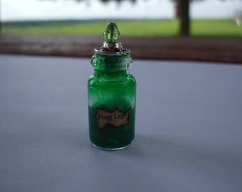 Gothic Witch Frog Legs Spell bottle dollhouse miniature OOAK