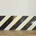 Vintage Metal Street Sign .. Hazard Lines