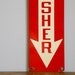 Vintage 1960s Metal Sign .. Fire Extinguisher