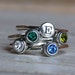 Sterling Silver Stacked Birthstone Ring