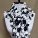 Puff Ball Boa - Black and White Cookie - Ready to Ship