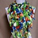 Fringe Binge Fringed Feathery Scarf Necklace in Variegated Shades Lime Green, Sapphire Blue and Rusty Orange - Ready to Ship