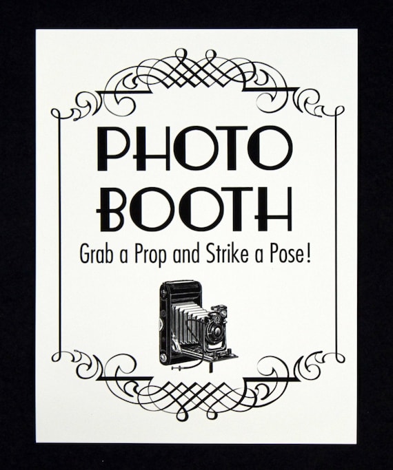 INSTANT PDF Download. Photo Booth Sign. Photo by LittleRetreats