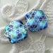 Dichroic Glass, Post Earrings, Glass Earrings, Dichroic, Bead Earrings, Stud Earrings, Blue Earrings X1645
