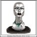 Silver and Teal Peacock ... Mannequin Head in Silver with Black and Teal Accents