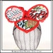 Red Bang.. Minnie Ears in Comic Book Fabric with Red Trim