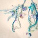 rustic enchanted forest silken fiber braid/lariat - secret garden forest wildflowers