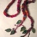 sparkling autumn scarf woodland leaf scarf lariat sash