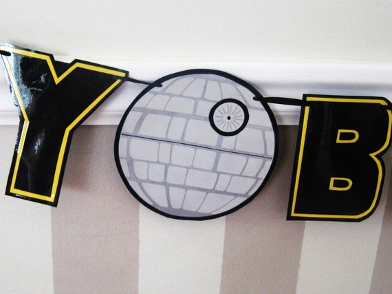 Star Wars HAPPY BiRTHDAY Banner - Death Star Space Station Il_570xn