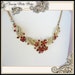 Sale - Vintage Coro Red Rhinestone Flower Necklace In Gold Tone - Wedding - Bridal