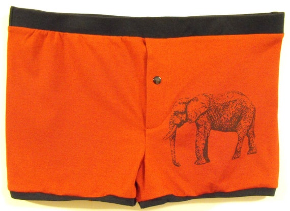 Elephant Boxers by luckylucystyle on Etsy