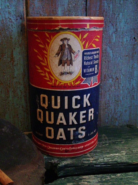 Vintage Quaker Oats Box by prairieantiques on Etsy