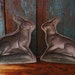 Primitive Kitchen Old Metal Easter Rabbit Cake Mold