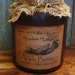 EARLY STONEWARE WAX SEALER CANNING JAR APPLE BUTTER LABEL