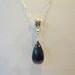 Iolite Necklace Sterling Silver Dark Blue Gemstone Pendant