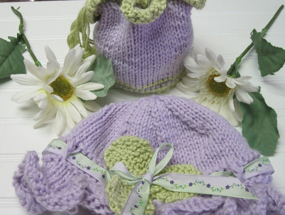 Knitting Pattern Little Girls Hat and Bag Child 3-10