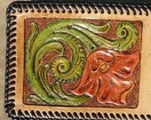 Custom Design Hand tooled men's leather wallet