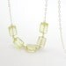 Lemon Yellow Necklace - cubic zirconia sterling silver jewellery handmade beaded chain - holiday gifts for her