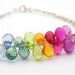 RESERVED ....... for Kim ....... Fine Silver Bracelet bohemian bridal bracelet bright rainbow jewelry fashion australian jewellery
