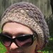 SALE Crochet Hat Slouchy Beret in Wool Blend Bohemian Look