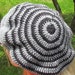 Oakland Raiders Slouchy Beret Hat - Spirals in Black and Grey - Large or XL